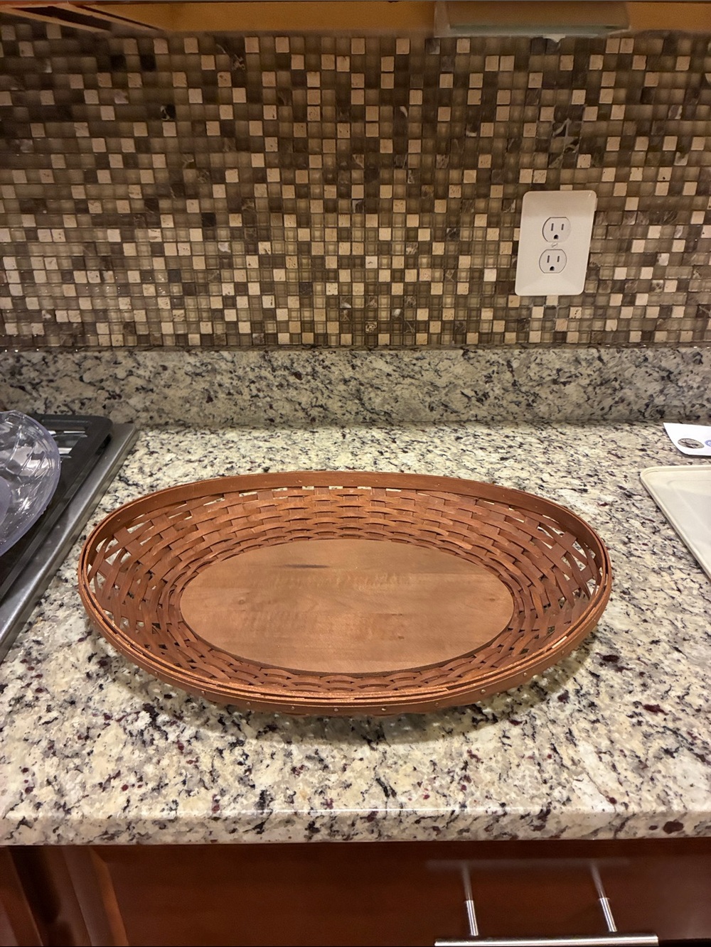 Longaberger Oval Woven Basket - Brown